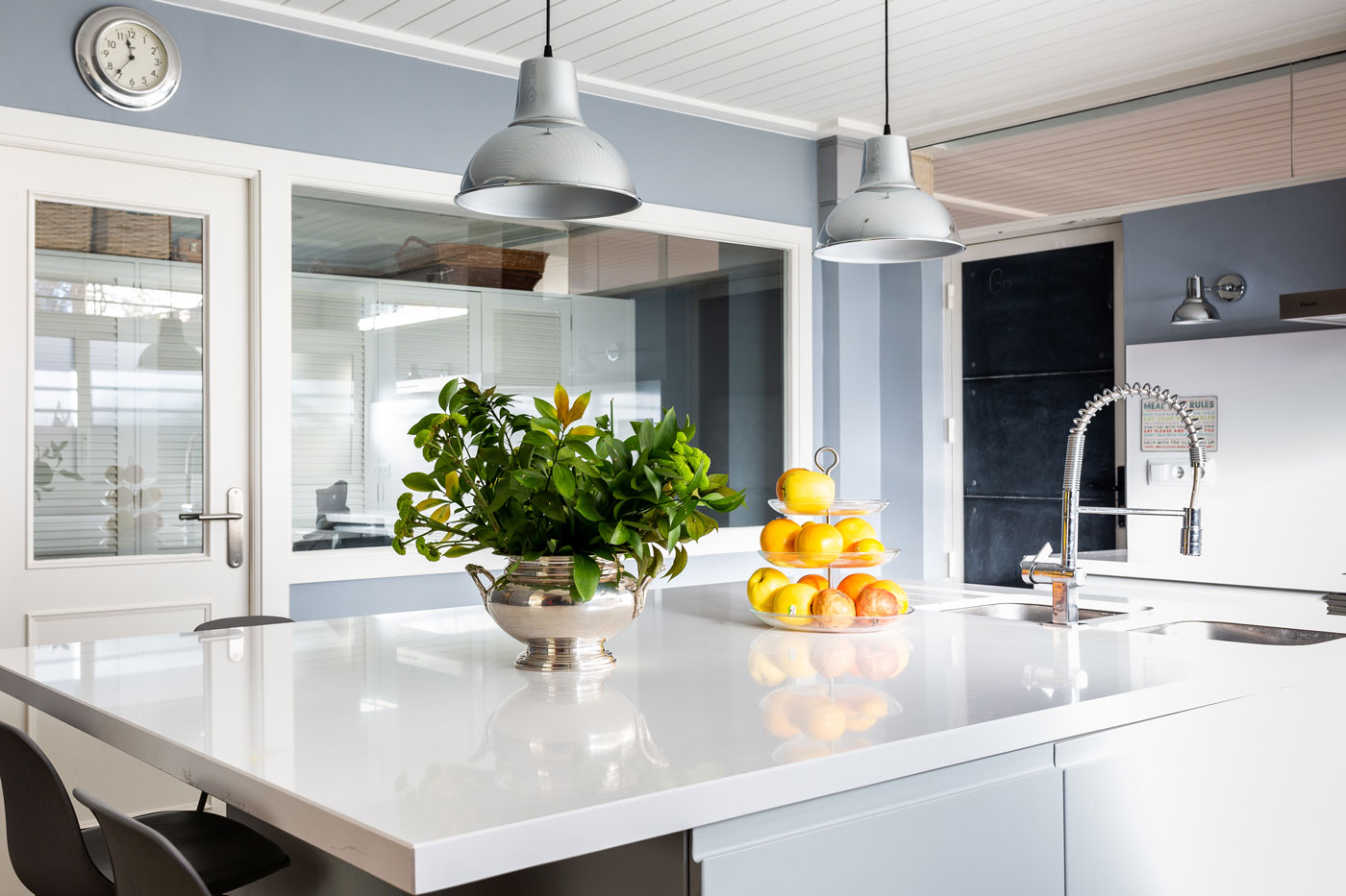 cocina para familia numerosa con isla