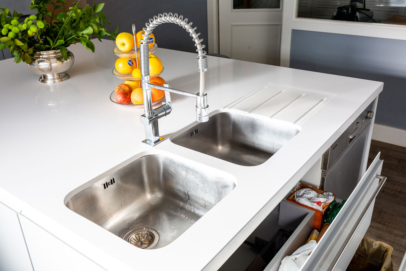 cocina para familia numerosa con isla